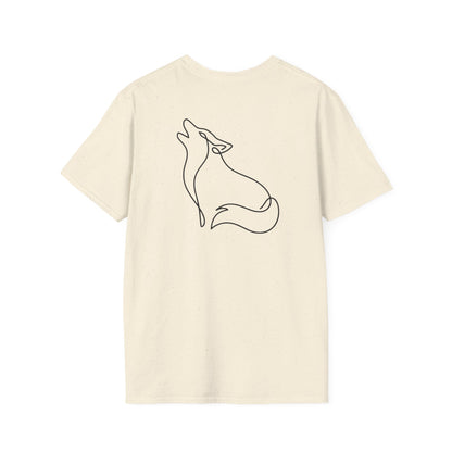 Wolf One Line T-Shirt - Back Print