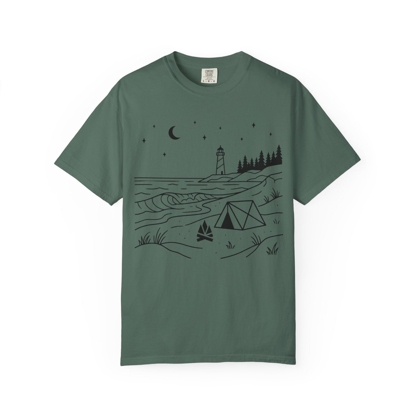 Beach Camping T-Shirt - Heavyweight Comfort Colors