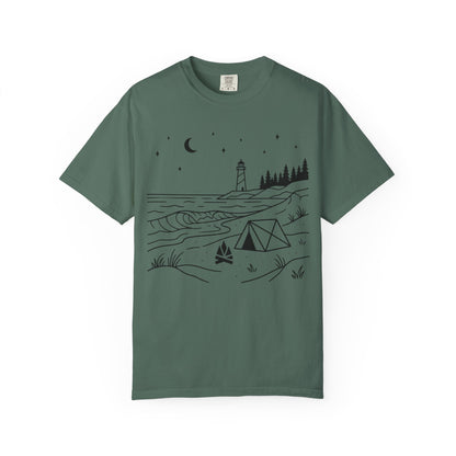 Beach Camping T-Shirt - Heavyweight Comfort Colors