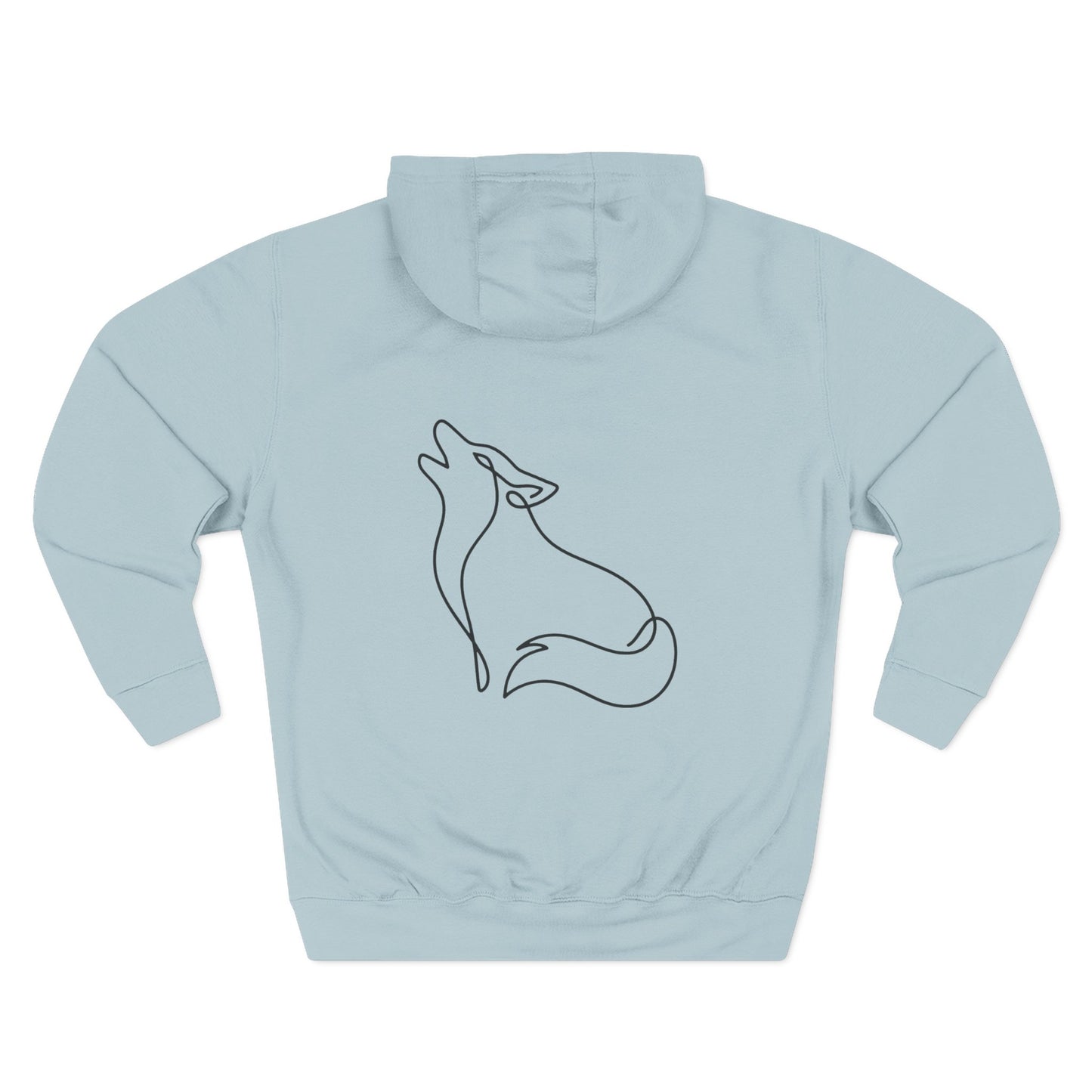 Wolf One Line Hoodie Backprint