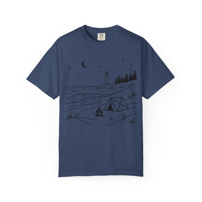 Beach Camping T-Shirt - Heavyweight Comfort Colors