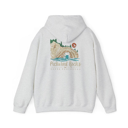 Pictured Rocks Lover's Leap Hoodie - Back Print