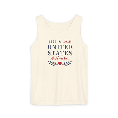 United States of America Tank Top - Heavyweight Comfort Colors