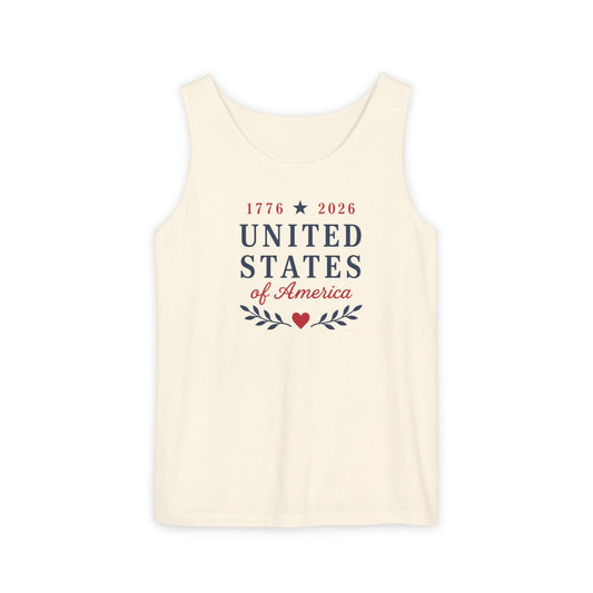 United States of America Tank Top - Heavyweight Comfort Colors