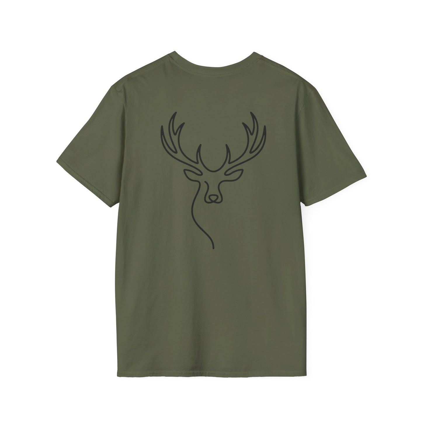 Elk One Line T-Shirt - Back Print