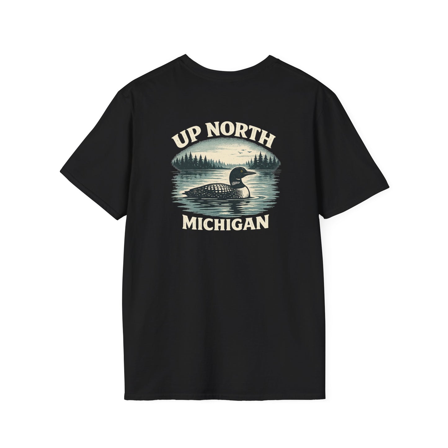 Loon Up North Michigan T-Shirt - Back Print