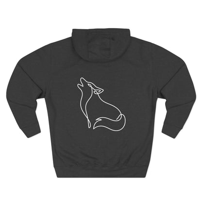 Wolf One Line Hoodie Backprint