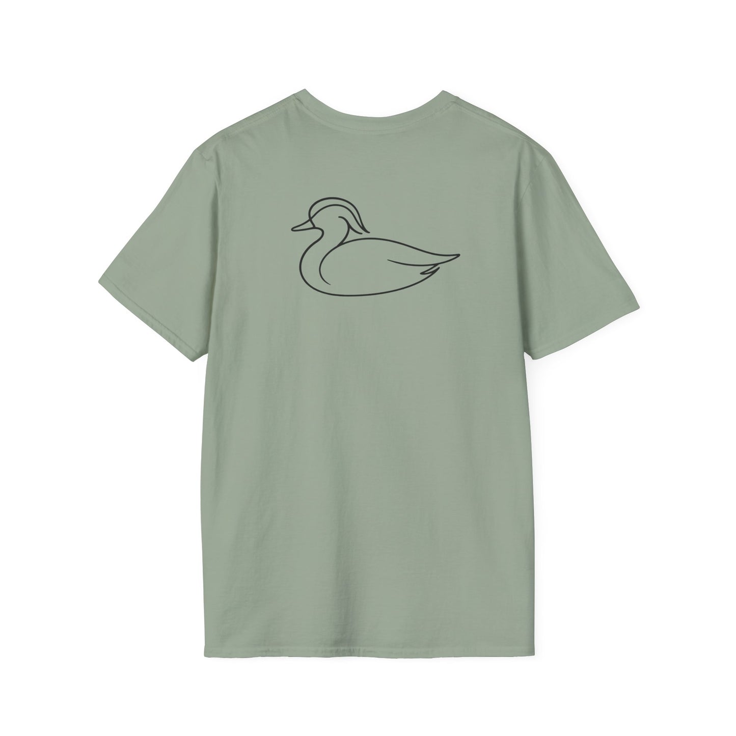 Wood Duck One Line T-Shirt - Back Print