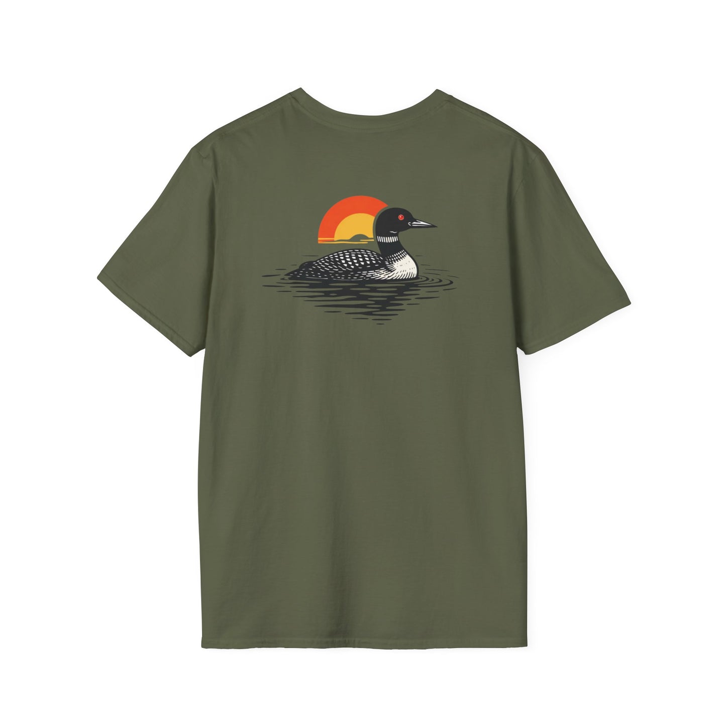 Loon at Sunset T-Shirt - Back Print