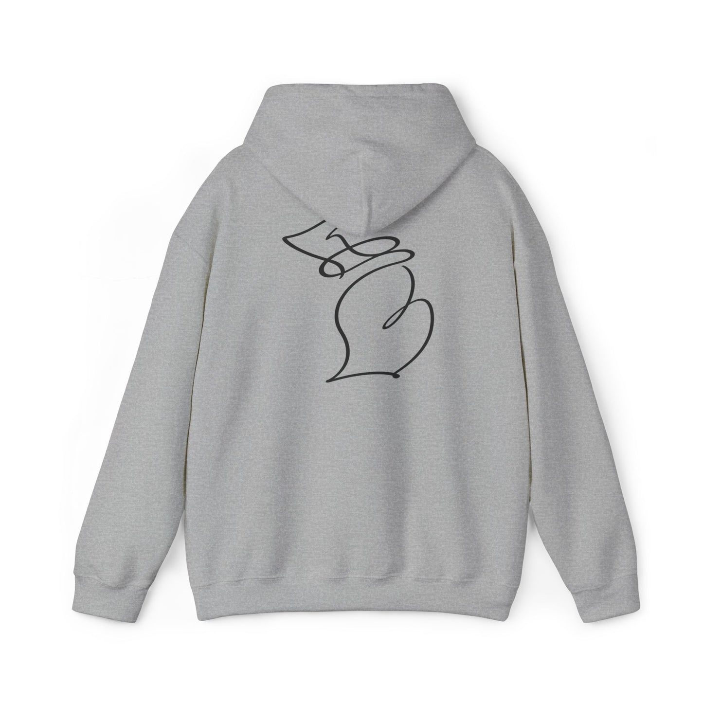 Michigan One Line Hoodie - Back Print