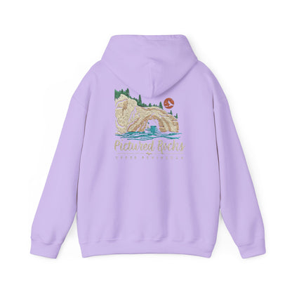 Pictured Rocks Lover's Leap Hoodie - Back Print