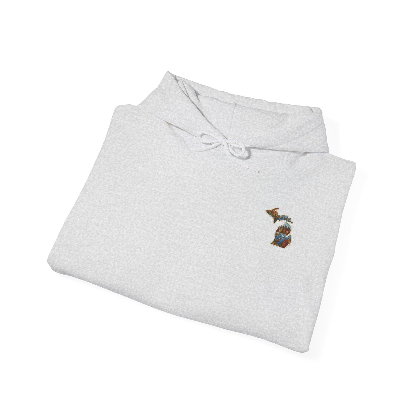 Michigan Scenic Patch Print Hoodie - Back Print
