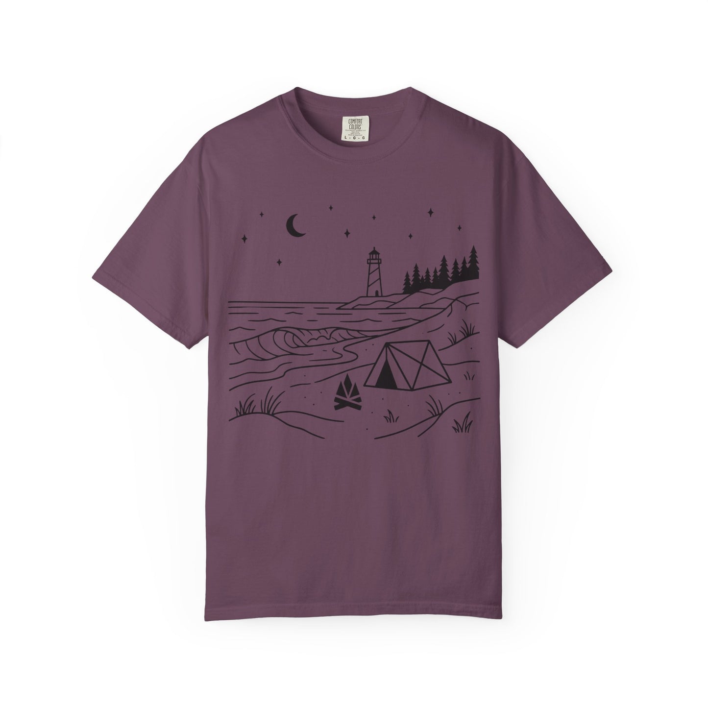 Beach Camping T-Shirt - Heavyweight Comfort Colors