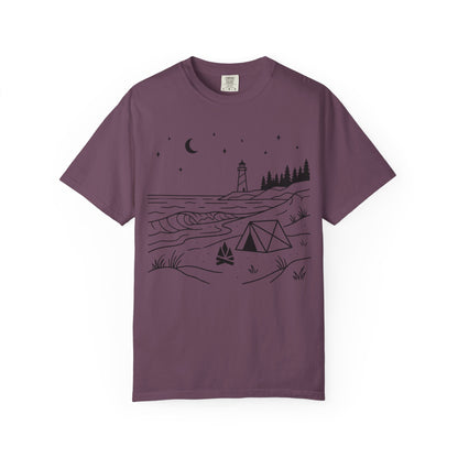 Beach Camping T-Shirt - Heavyweight Comfort Colors