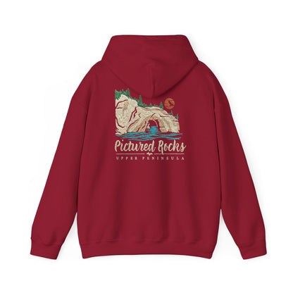 Pictured Rocks Lover's Leap Hoodie - Back Print
