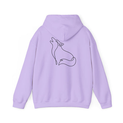 Wolf One Line Hoodie - Back Print