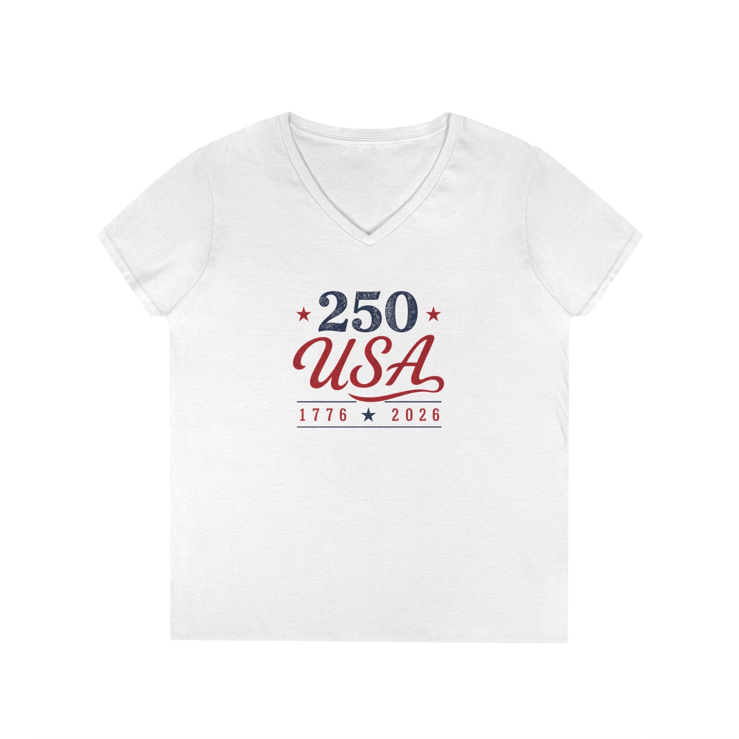 250 USA V-Neck T-Shirt
