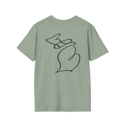 Michigan One Line T-Shirt - Back Print