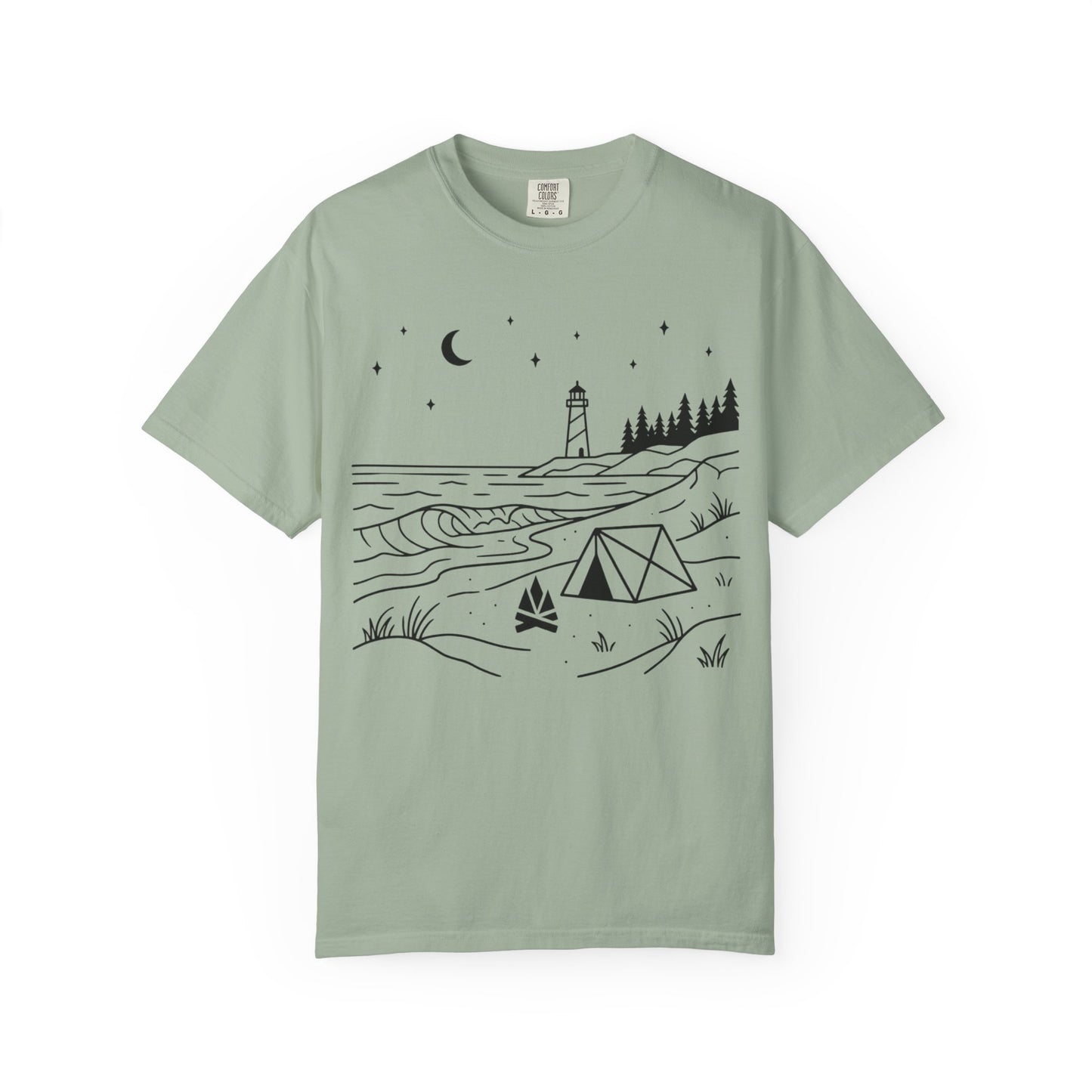 Beach Camping T-Shirt - Heavyweight Comfort Colors