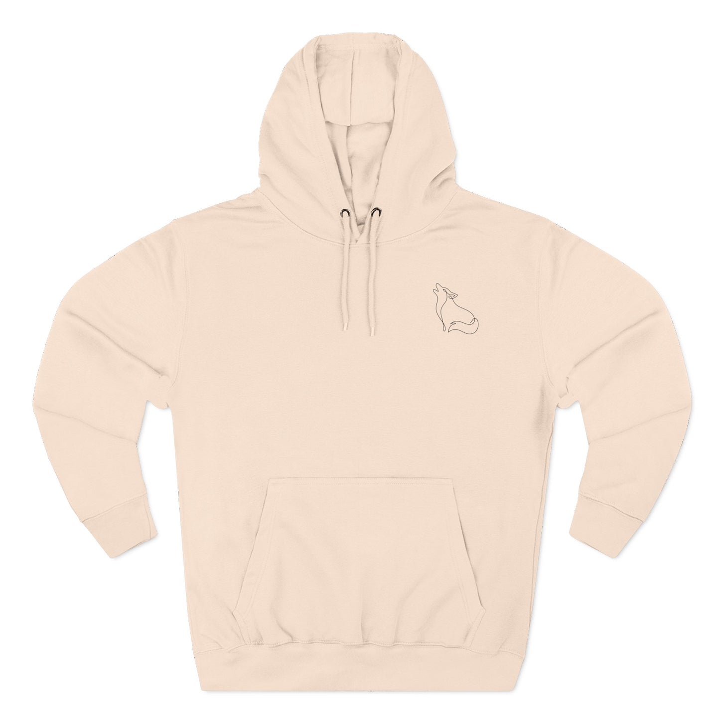 Wolf One Line Hoodie Backprint