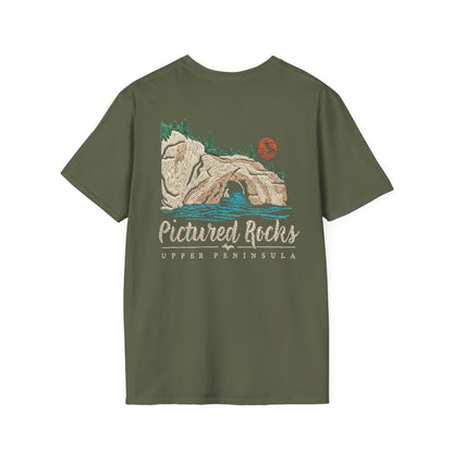 Pictured Rocks Lover's Leap T-Shirt - Back Print