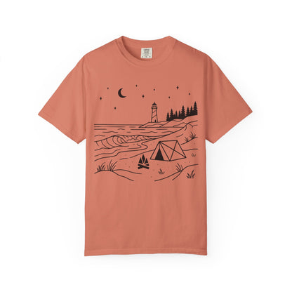 Beach Camping T-Shirt - Heavyweight Comfort Colors