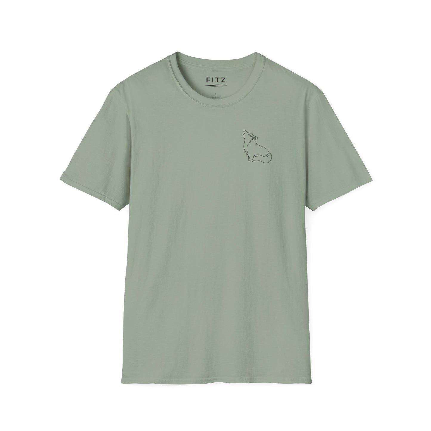Wolf One Line T-Shirt - Back Print