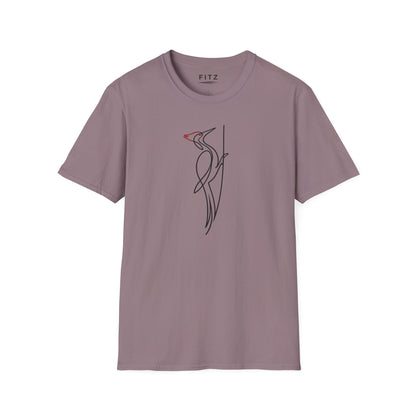 Pileated Woodpecker One Line T-Shirt