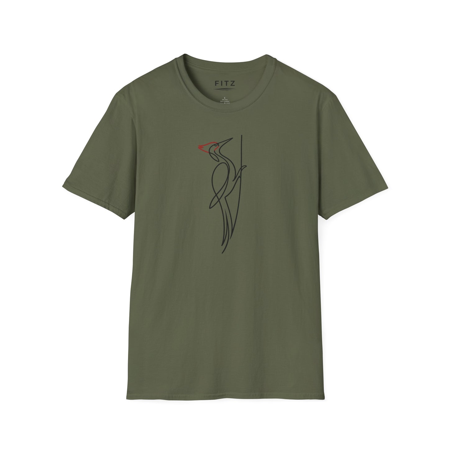 Pileated Woodpecker One Line T-Shirt