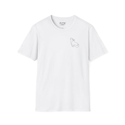 Wolf One Line T-Shirt - Back Print