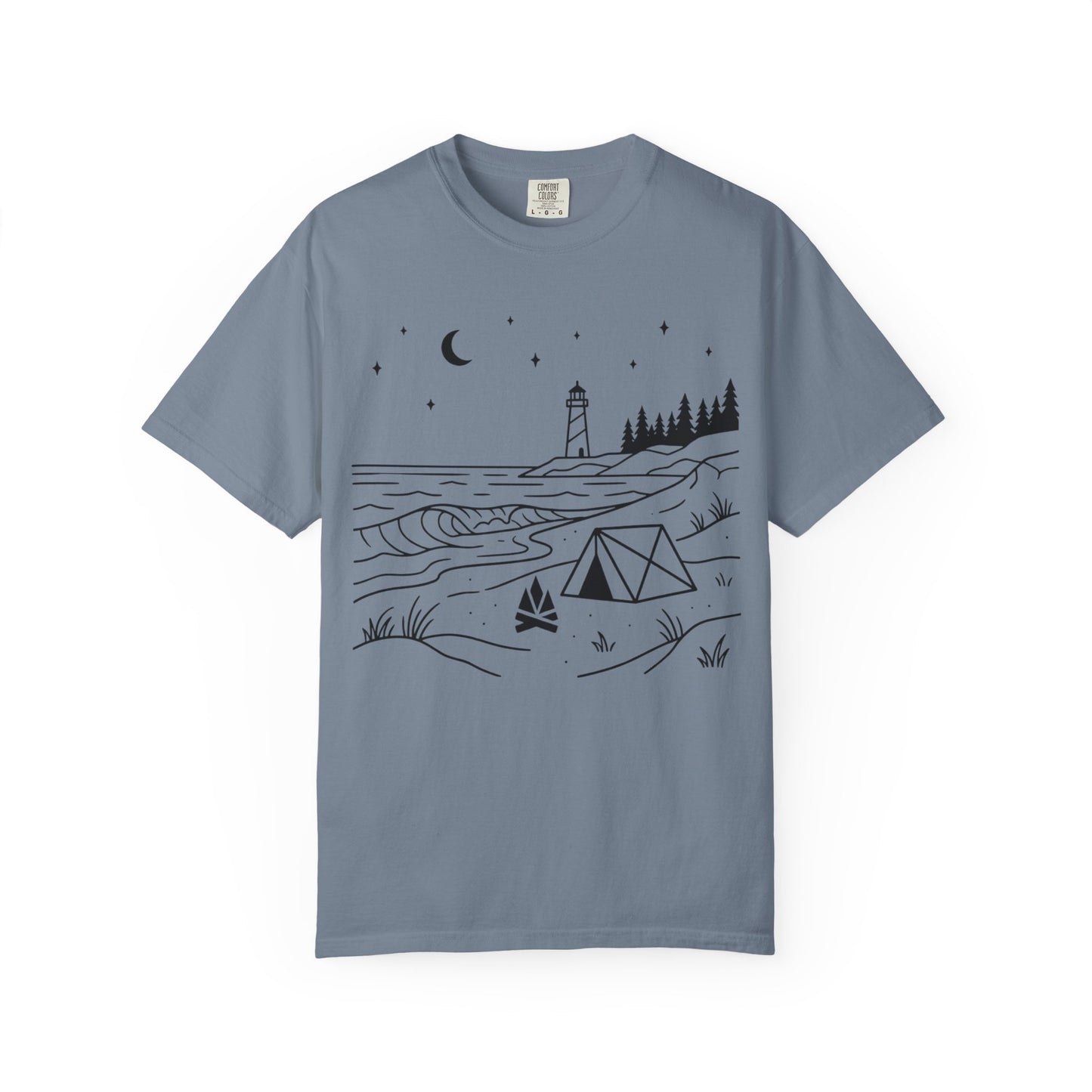 Beach Camping T-Shirt - Heavyweight Comfort Colors