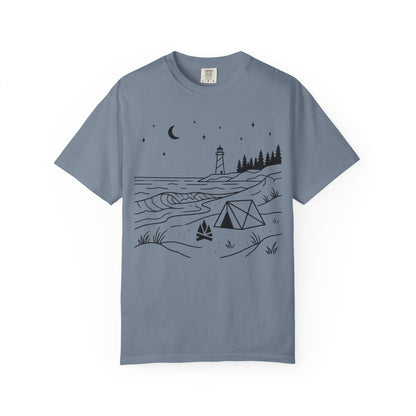 Beach Camping T-Shirt - Heavyweight Comfort Colors