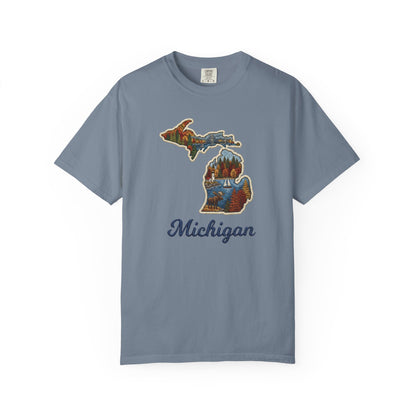 Michigan Scenic Patch Print T-Shirt - Heavyweight Comfort Colors
