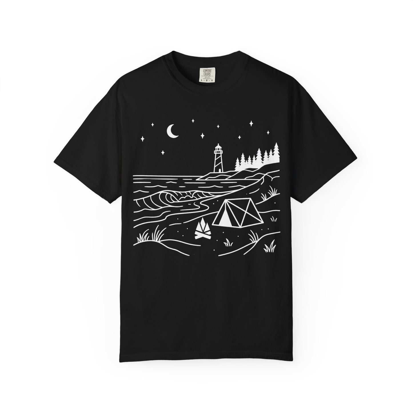 Beach Camping T-Shirt - Heavyweight Comfort Colors