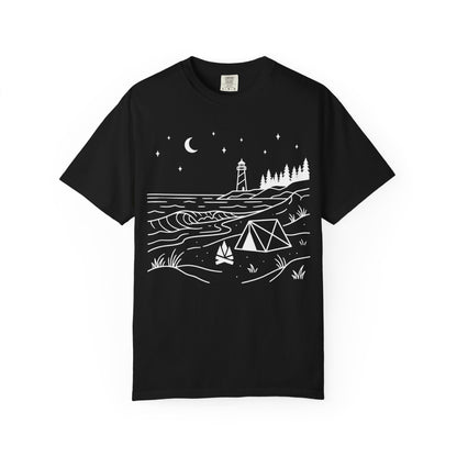 Beach Camping T-Shirt - Heavyweight Comfort Colors