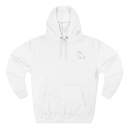 Wolf One Line Hoodie Backprint
