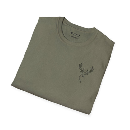 Elk One Line T-Shirt - Back Print