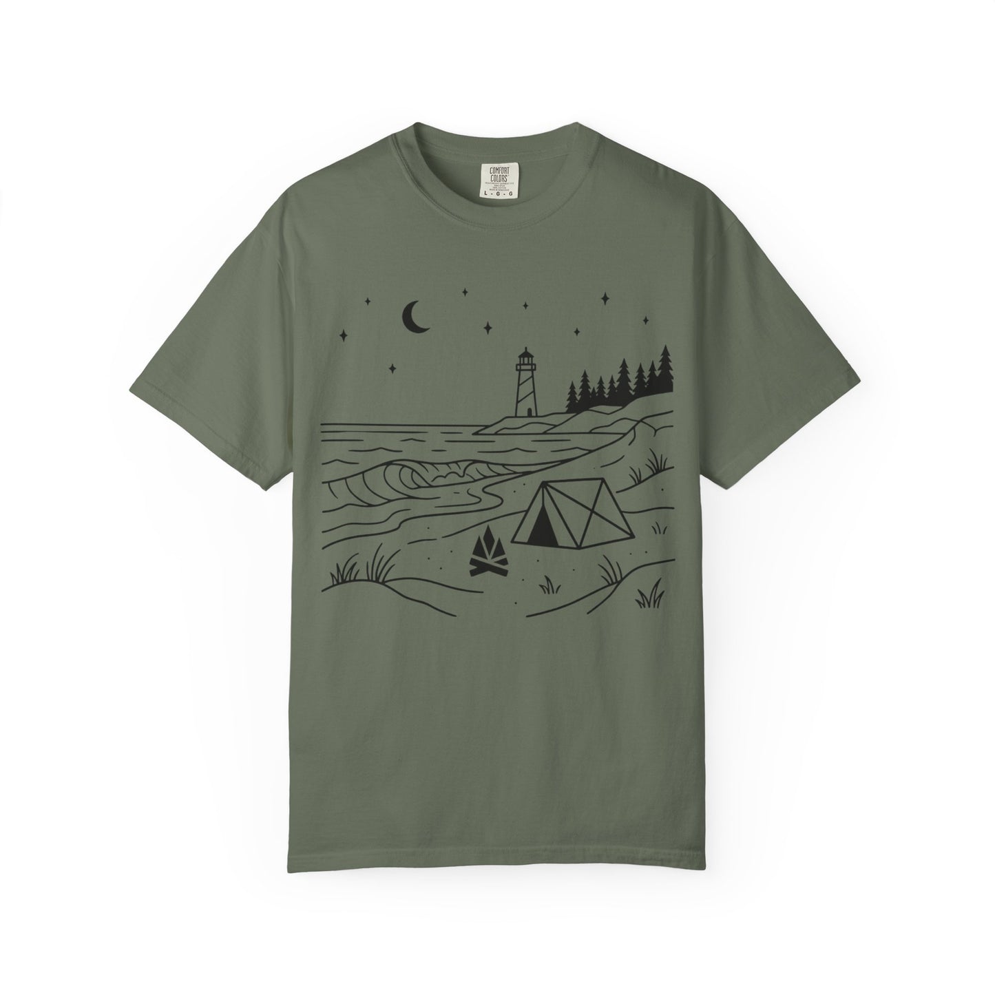 Beach Camping T-Shirt - Heavyweight Comfort Colors