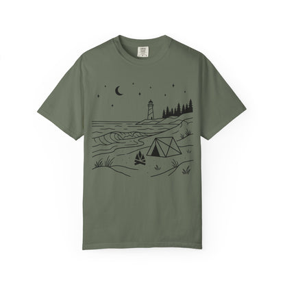 Beach Camping T-Shirt - Heavyweight Comfort Colors