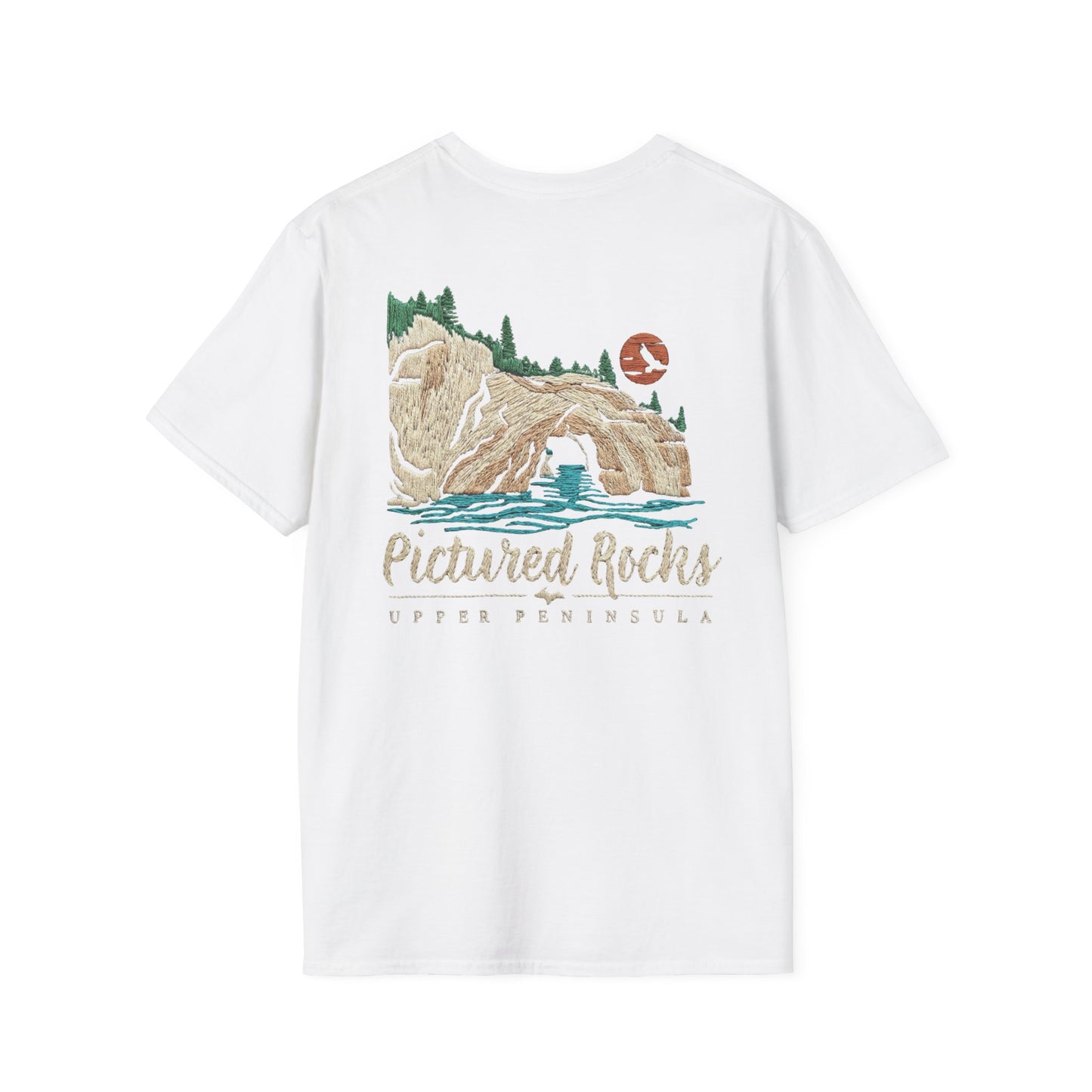 Pictured Rocks Lover's Leap T-Shirt - Back Print