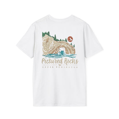 Pictured Rocks Lover's Leap T-Shirt - Back Print