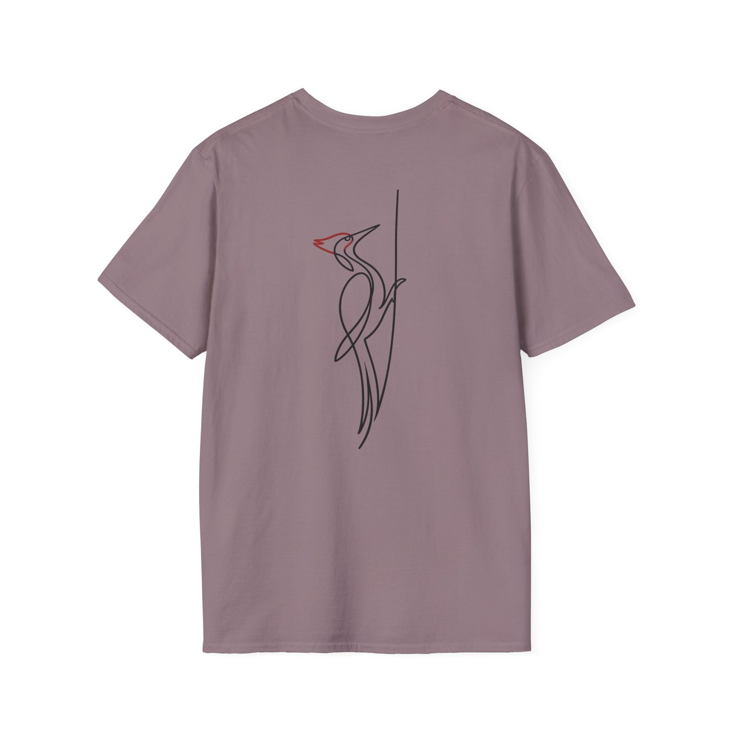 Pileated Woodpecker One Line T-Shirt - Back Print