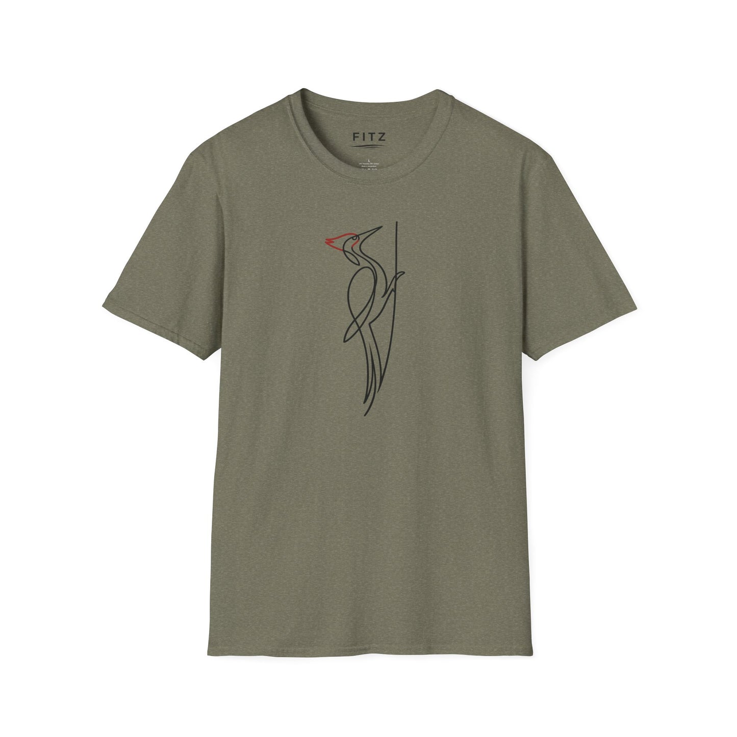 Pileated Woodpecker One Line T-Shirt