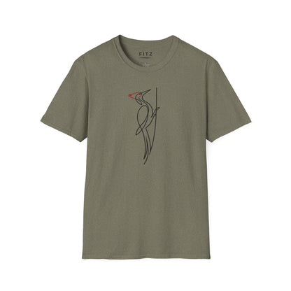 Pileated Woodpecker One Line T-Shirt