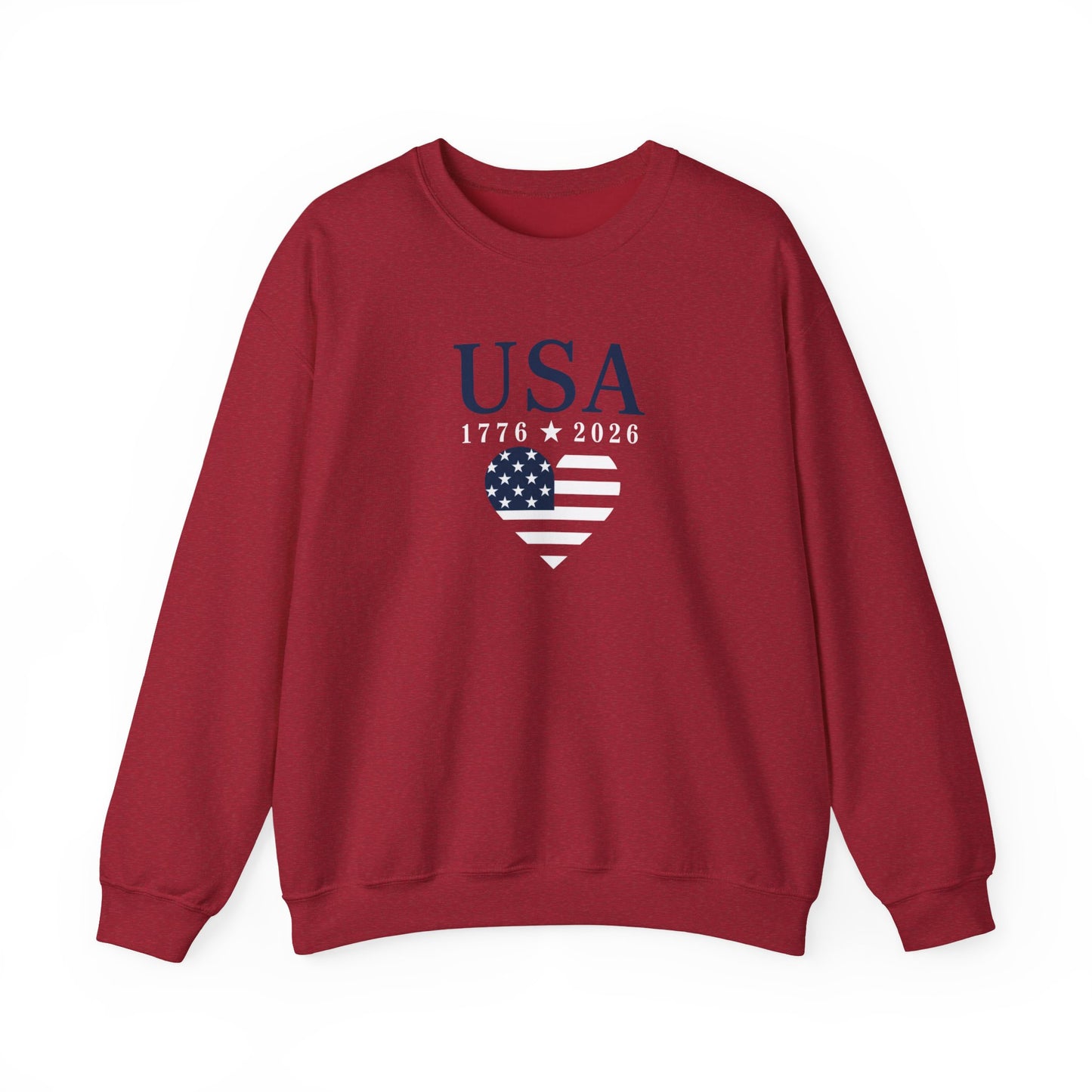 USA Heart Flag Sweatshirt