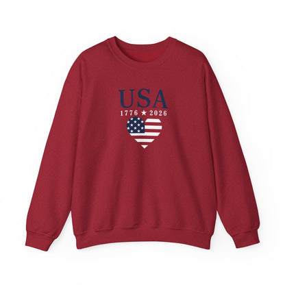 USA Heart Flag Sweatshirt