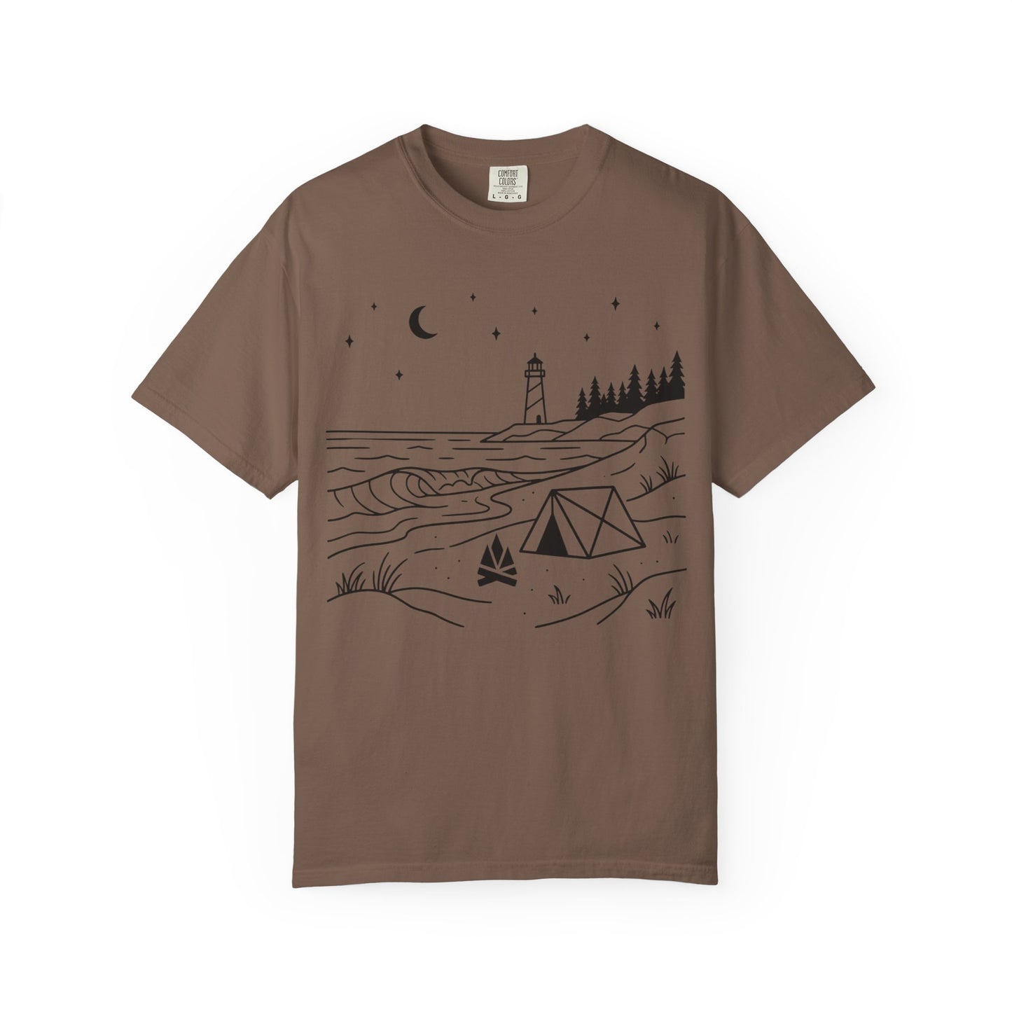 Beach Camping T-Shirt - Heavyweight Comfort Colors