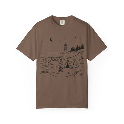 Beach Camping T-Shirt - Heavyweight Comfort Colors