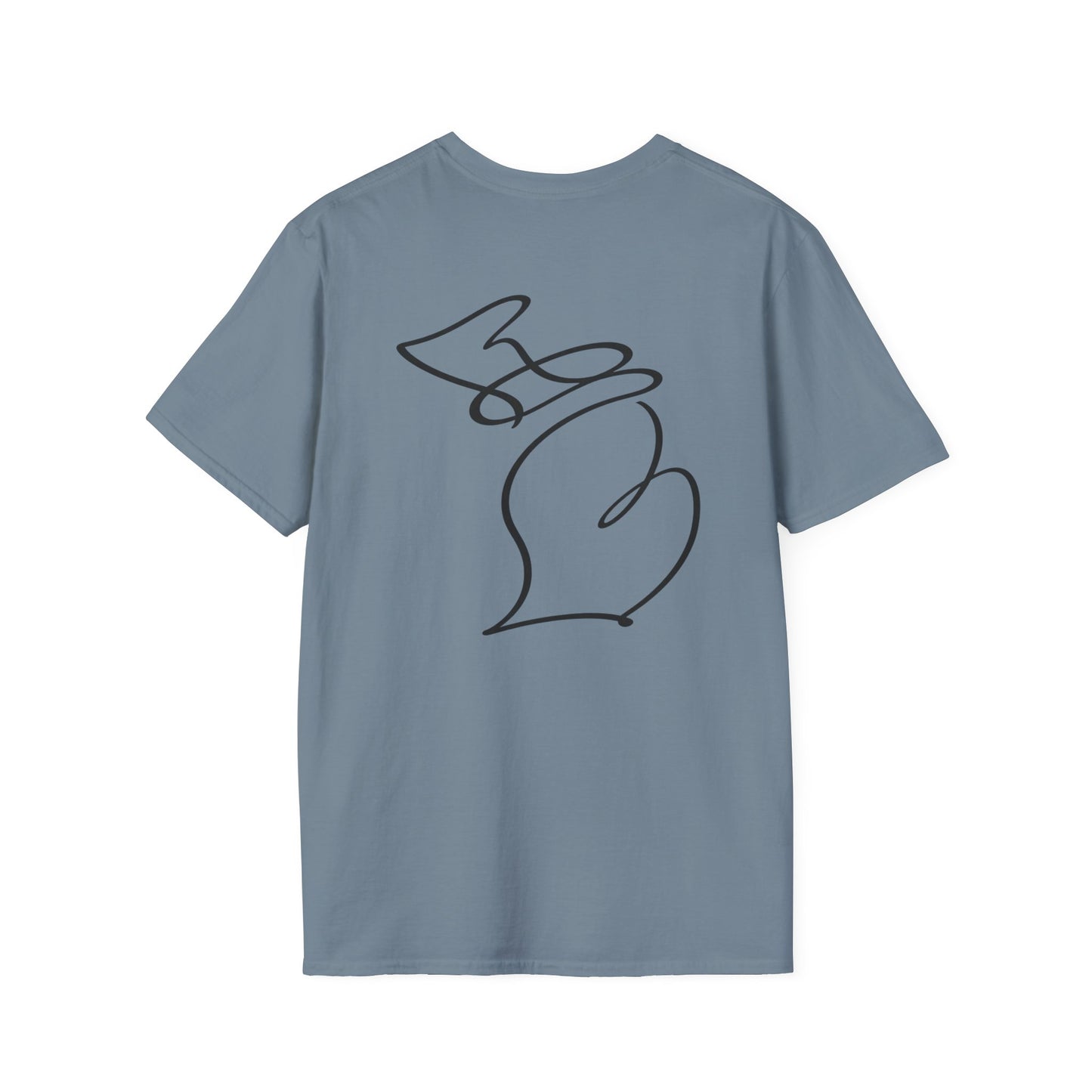 Michigan One Line T-Shirt - Back Print