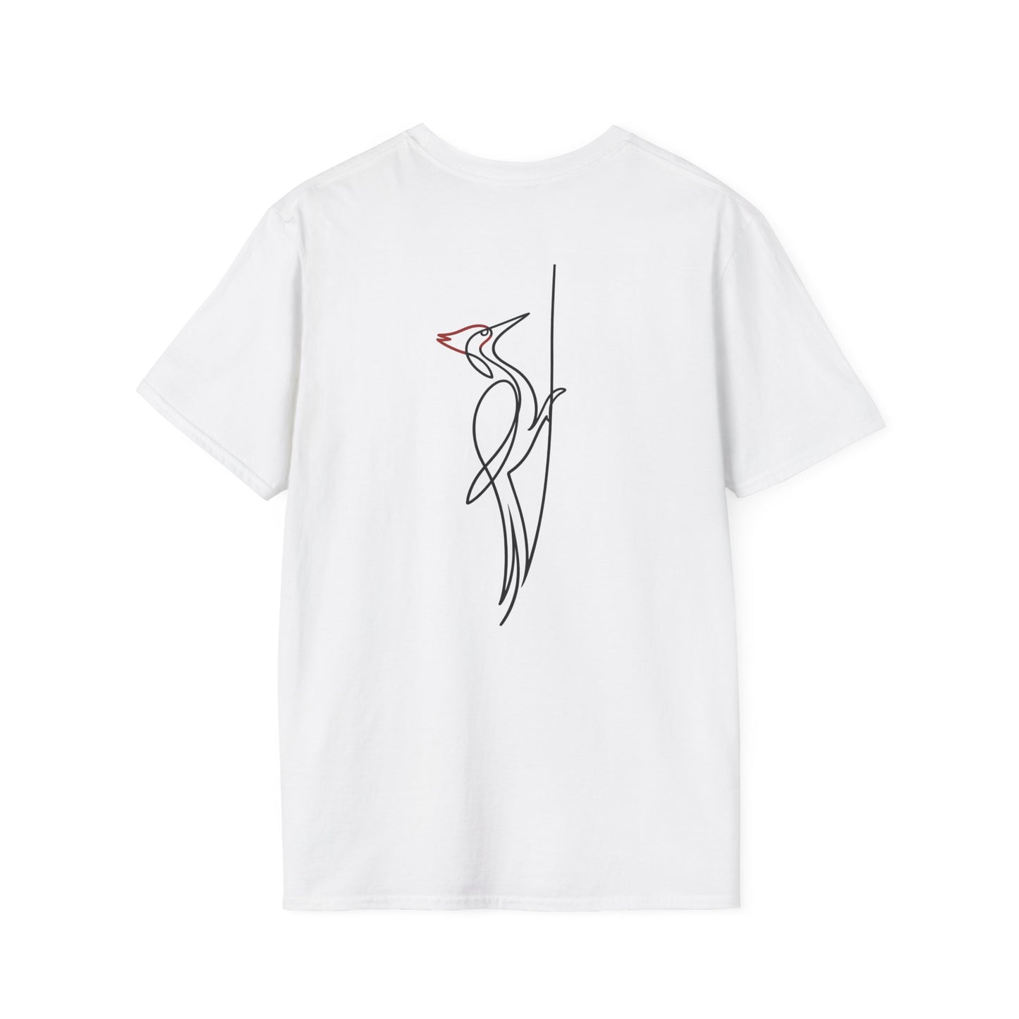 Pileated Woodpecker One Line T-Shirt - Back Print